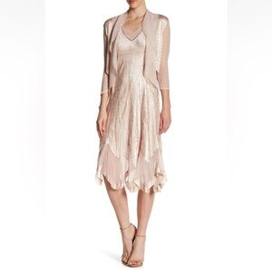 Komarov Crinkled dress with matching jacket NWT (flaw)